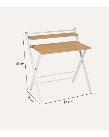 Escritorio Plegable Compacto con Balda