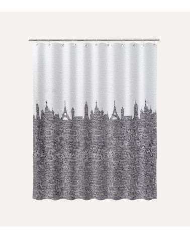 Cortina de Baño Ciudades de Poliéster