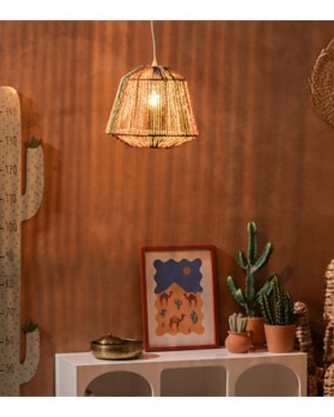 Lámpara Colgante Jily de Cuerda Multicolor