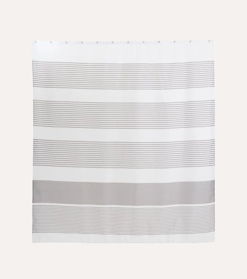 Cortina de Baño Beige Lines de Poliéster