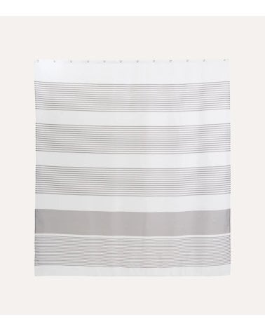 Cortina de Baño Beige Lines de Poliéster