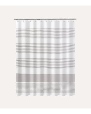 Cortina de Baño Beige Lines de Poliéster