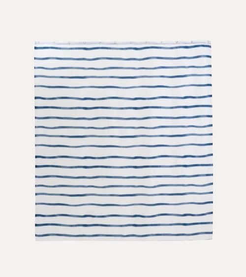 Cortina de Baño Líneas de Acuarela de Poliéster