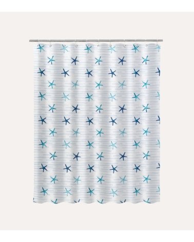 Cortina de Baño Estrellas de Mar de Poliéster