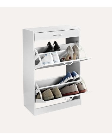 Zapatero Blanche con 2 Trampones y Un Cajón