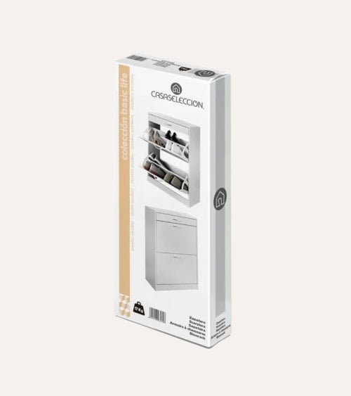 Zapatero Blanche con 2 Trampones y Un Cajón