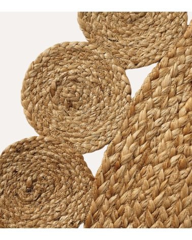 Alfombra Redonda Ribete Tejido de Yute