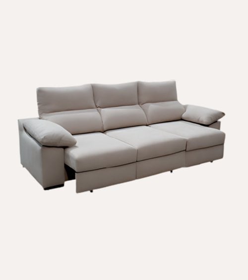 Sofá Chaise Longue Tavira con Puff Individual