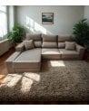 Sofá Chaise Longue Ibiza con Arcón y Puff