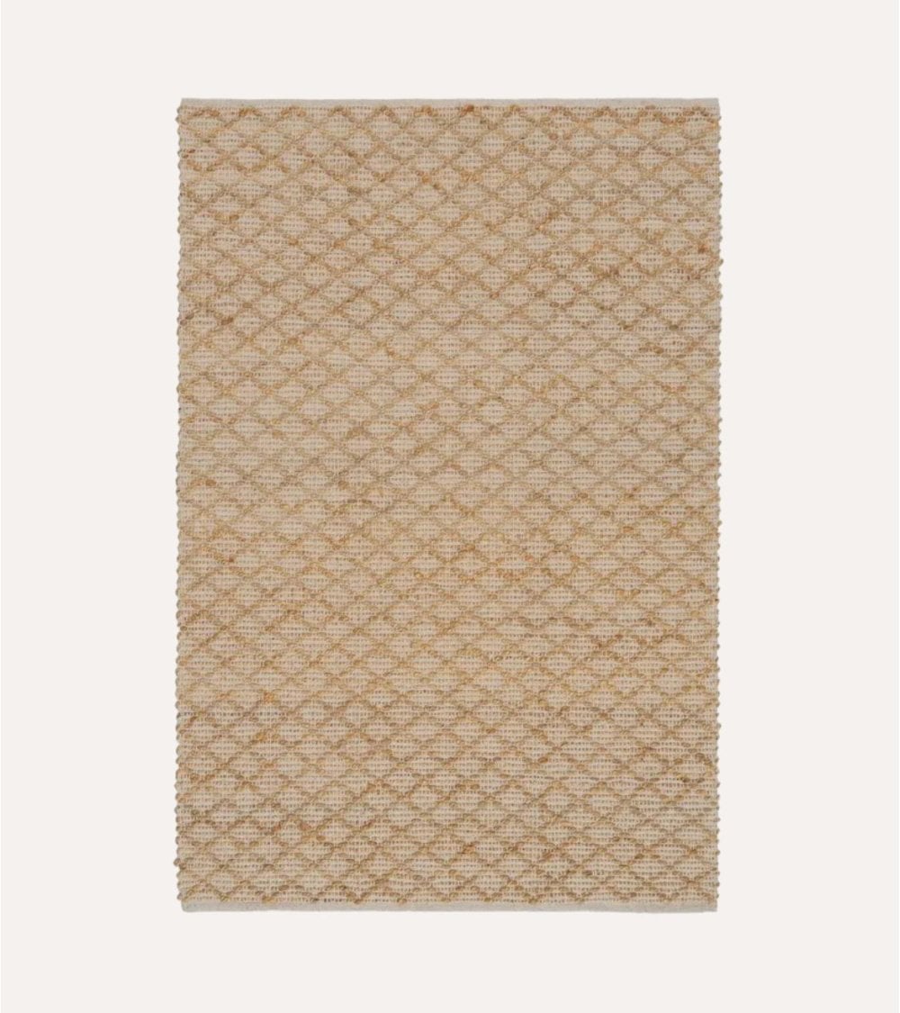 Alfombra Natural de Tejido de Yute y Algodón