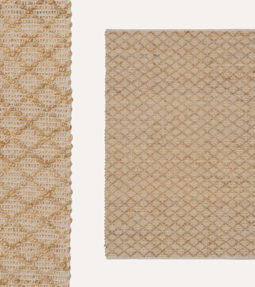 Alfombra Natural de Tejido de Yute y Algodón