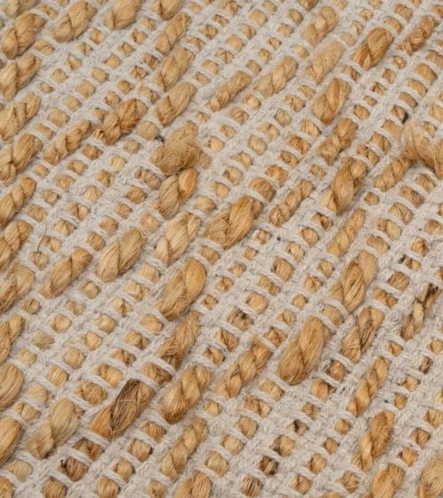 Alfombra Natural de Tejido de Yute y Algodón