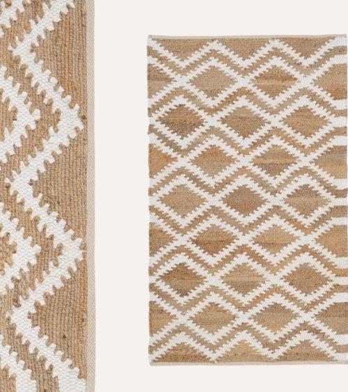 Alfombra Natur de Tejido de Yute y Algodón