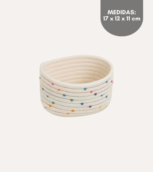 Cesta Infantil Arcoiris de Algodón
