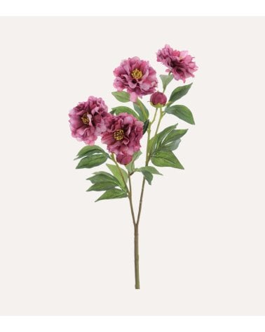 Peonias Decorativas de Poliéster y Plástico
