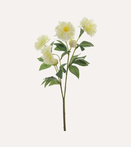 Peonias Decorativas de Poliéster y Plástico