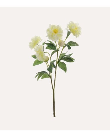 Peonias Decorativas de Poliéster y Plástico