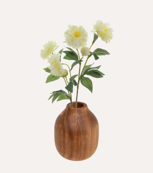 Peonias Decorativas de Poliéster y Plástico