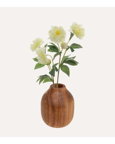 Peonias Decorativas de Poliéster y Plástico