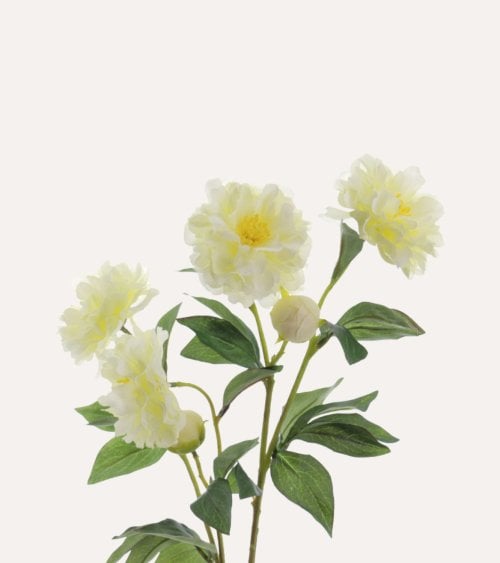 Peonias Decorativas de Poliéster y Plástico