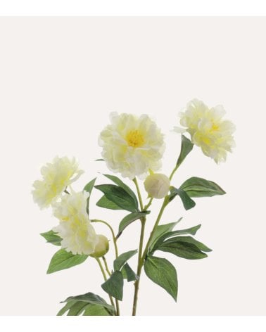 Peonias Decorativas de Poliéster y Plástico