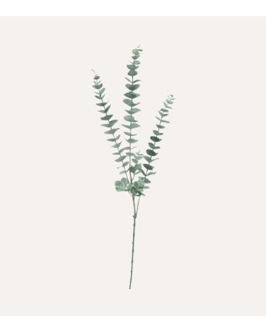 Eucalipto Decorativo con 3 Tallos de Poliéster y Plástico