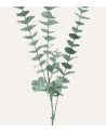 Eucalipto Decorativo con 3 Tallos de Poliéster y Plástico