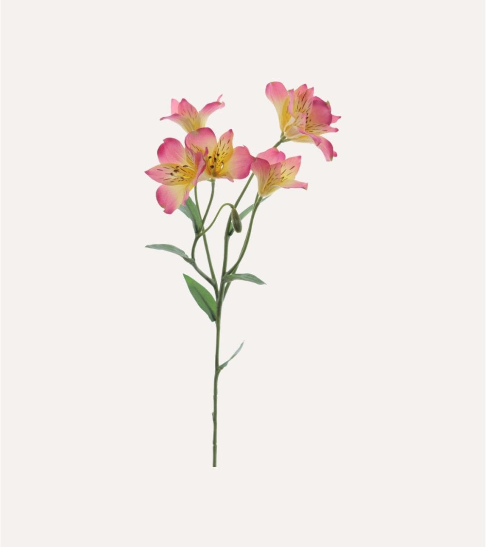 Alstromeria Decorativa de Poliéster y Plástico