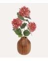 Hydrangea Decorativa con 3 Tallos de Poliéster y Plástico
