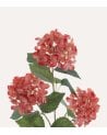 Hydrangea Decorativa con 3 Tallos de Poliéster y Plástico