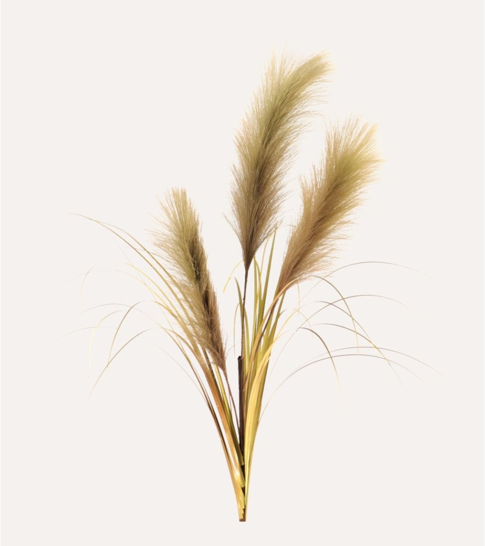 Hierba de las Pampas Decorativa de Poliéster y Plástico