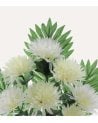 Ramo Decorativo de Crisantemos y Palmas de Poliéster y Plástico