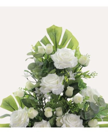 Ramo Decorativo Capullos de Rosas de Poliéster y Plástico