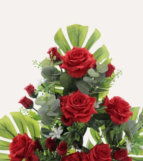 Ramo Decorativo Capullos de Rosas de Poliéster y Plástico
