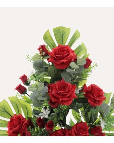 Ramo Decorativo Capullos de Rosas de Poliéster y Plástico