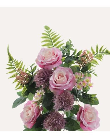 Ramo Decorativo de Rosas Mum de Poliéster y Plástico