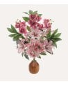 Ramo Decorativo Lilium, Hortensias y Orquídeas de Poliéster y Plástico