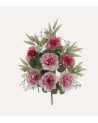 Ramo Decorativo Peonias Vintage de Poliéster y Plástico