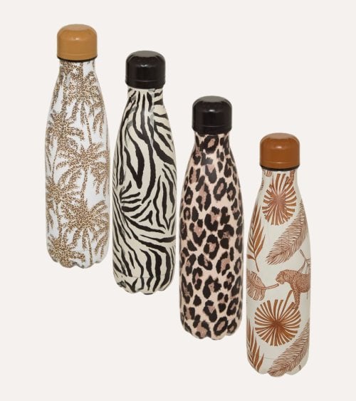 Botella Termo Wild con Estampado Animal de Acero Inoxidable