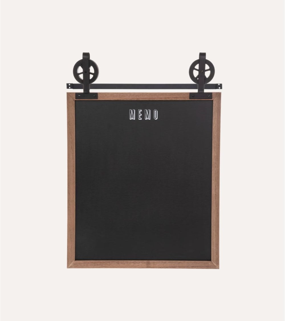 Pizarra Memo para Notas con Poleas de MDF y Acero