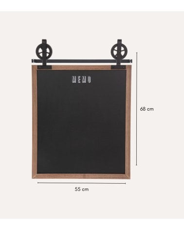 Pizarra Memo para Notas con Poleas de MDF y Acero