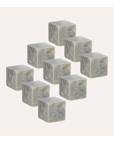Set de 9 Cubitos Piedra para Whiskey de Esteatita