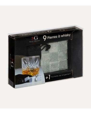Set de 9 Cubitos Piedra para Whiskey de Esteatita