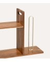 Estante de Cocina y Portarrollo de Madera de Acacia y Metal