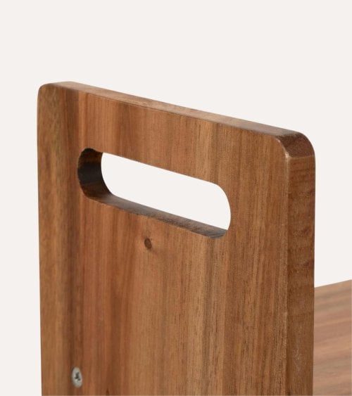 Estante de Cocina y Portarrollo de Madera de Acacia y Metal