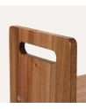 Estante de Cocina y Portarrollo de Madera de Acacia y Metal