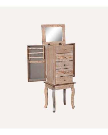 Armario Joyero con Espejo y 5 Cajones de MDF