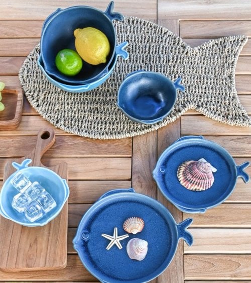 Bol en Forma de Pez de Porcelana