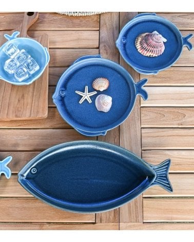 Bandeja en Forma de Pez de Porcelana