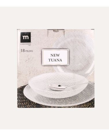 Vajilla de 18 Piezas New Tuana de Vidrio